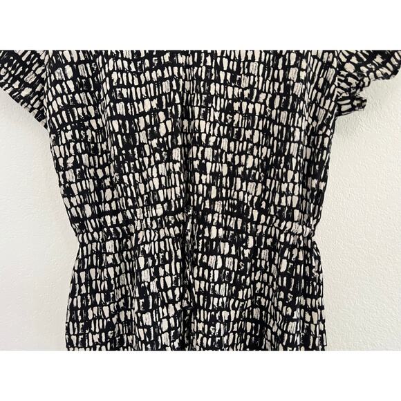 Eileen Fisher 100% Silk Mini Dress Womens 1X Black Boho Chic Artsy Miniamlist - Picture 8 of 15